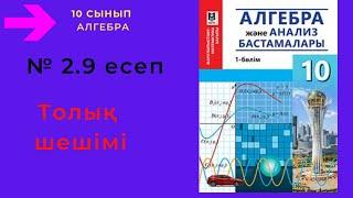 10 сынып. Алгебра. 2.9 есеп. Берілген суреттер бойынша функцияның формуласын жазу.