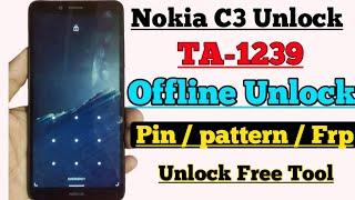 Nokia C3 Ta-1239 Pin Pattern Unlock  Just 1 Click  Without Flashing