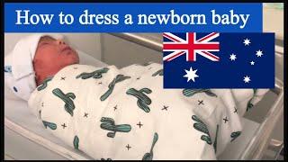 How to dress up newborn babyNewborn baby dress up in hospital Indian family in Hobart @Nivikavlogs