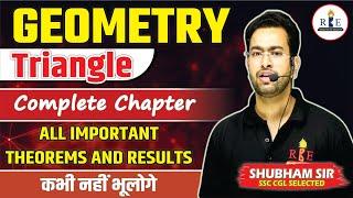 Complete Geometry Triangle Revision All important theorems and Results  सब याद रहेगा