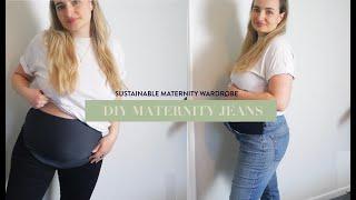 DIY MATERNITY JEANS  Sustainable Maternity wardrobe up cycling my jeans