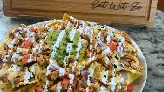 The Easiest Loaded cheesy chicken nachos perfect for Game day