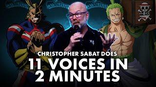 11 Voices in 2 Minutes with voice actor Christopher Sabat  One Piece Dragon Ball Yuri on Ice