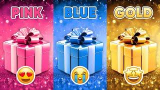 Choose Your Gift... Pink Blue or Gold ⭐️ How Lucky Are You?  Quiz Kingdom