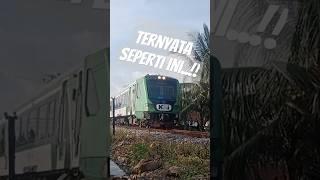 KERETA API MELINTASI JEMBATAN  KERETA API #shorts #funny #viral #keretaapiindonesia #keretaapi