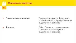 Как отразить структуру компании юридическую и организационную в 1СЗУП КОРП