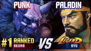 SF6 ▰ PUNK #1 Ranked Akuma vs PALADIN Ryu ▰ High Level Gameplay