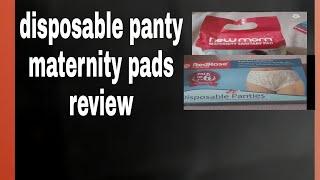 maternity pads and disposable panties review #pregnancy