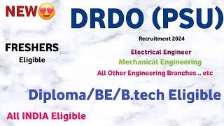 DRDO Notification OUT 2024  Freshers  Job Vacancy 2024  DRDO Jobs 2024  DRDO Vacancy 2024  DRDO