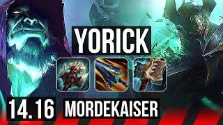 YORICK vs MORDEKAISER TOP  600+ games  NA Diamond  14.16