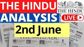 2nd June 2023  The Hindu Newspaper Analysis  Live Current Affairs for UPSC IAS by Sahil Saini