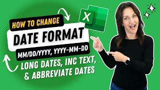 CHANGE DATE FORMAT in Excel  Convert to CORRECT DATE Abbreviate Dates