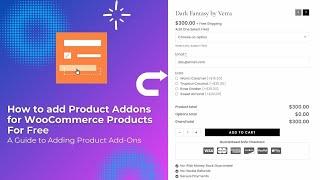 How to add Product Addons for WooCommerce Products For free