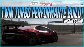 Forza Horizon 5 - Twin Turbo 1400HP Huracan BUILD - Gameplay + SOUNDS