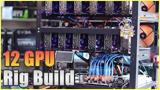 12 GPU Rig Build Pt 1  Ethereum Crypto Mining Rig  Zotac  aaawave  Parallel Miner ZSX