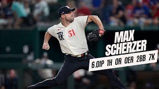 Max Scherzer Pitching Rangers vs Twins  9123  MLB Highlights