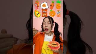 Random Orange Food ASMR Mukbang  #shorts #mukbang #asmr #eating