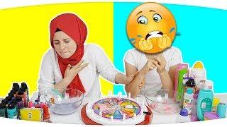 ÇARKIFELEK Sürpriz Slime Challenge  Sizce Büşra neden üzüldü   DIY  Wheel of Fortune Slime