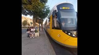 New Tram Train in Town.Lisbon Portugal  new tram 15E