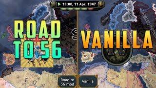 HOI4 Double Timelapse - Road to 56 Mod vs Vanilla AI only - non-historical