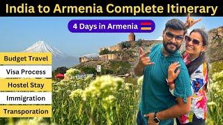 4 Days in Armenia- Itinerary With Cost  India to Armenia Travel Guide 2024  VISA SIM FOREX