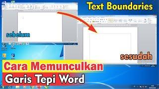 Cara Memunculkan Garis Batas Dokumen Microsoft Word Text Boundaries