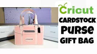Cricut Cardstock Gift Bag - Purse Handbag Gift Bag Tutorial