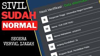 SIVIL SUDAH BISA DI AKSES SEGERA CEK IJAZAH ANDA DAN SEGERA VERVAL IJAZAH INFO GTK