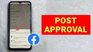 How turn on Post Approval in Facebook Group  Facebook Group Post Approval Setting  Tech Process