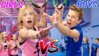 Girls vs Boys Super Ninja Challenge