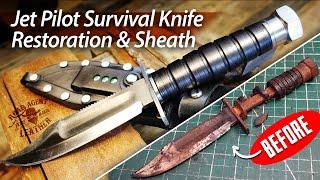 Restoring a Vintage Jet Pilots Survival Knife and Making a Leather Sheath