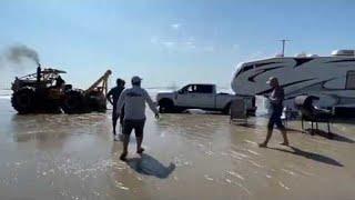 Saving Multiple Vehicles Stuck on the Beach  ViralHog