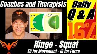 Hinge vs. Squat - ER for Movement - IR for Force - BillHartmanPT.com Q&A for The 16%