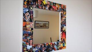 Simple D.I.Y Comic Book Mirror Frame