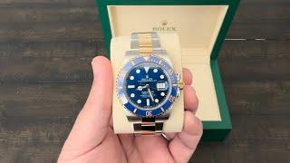 We Take a Look At the Rolex Bluesy Two Tone Submariner with Blue Dial 126613LB