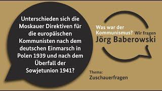 Unterschieden sich die Moskauer Direktiven für euro. Kommunisten nach dem Einmarsch in Polen 1939?