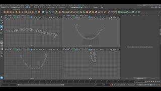 Autodesk Maya 2023  Chain curve with Curve Warp tool