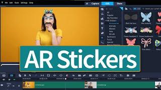 Using Face-Tracking AR Stickers in VideoStudio