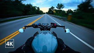 ENGINE SOUND ONLY  CURVES  HONDA CB650R  AKRAPOVIC  CINEMATIC  POV  TORONTO