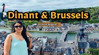 Dinant Day trip from Brussels by train  city of Saxophone  Belgium travel vlog 2  Manneken pis