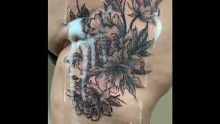 Peony Flower Tattoo. female side hip ...