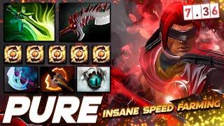 Pure Anti-Mage Insane Farm Speed 7.36 - Dota 2 Pro Gameplay Watch & Learn