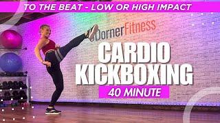 40-Minute CARDIO KICKBOXING Workout No Equipment Needed  High & Low Impact OPTIONS