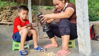 Clean up the kitchen - Go find food for the pigs clean old lamps and cook  Lý Ngọc Linh