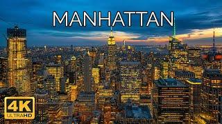 Manhattan New York USA    4K Drone Footage