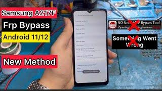 Samsung A21s U7 U8 U9 Unlock Google Account SM-A217F Bypass Frp Android 1112Something Went Wrong