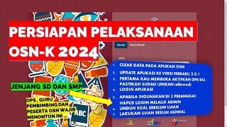 PERSIAPAN PELAKSANAAN OSN K 2024