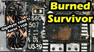 Gigabyte 1080ti Aorus burned pcb repair