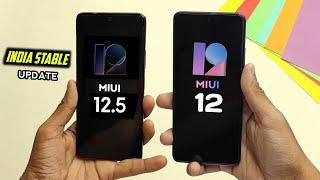 MIUI 12.5 vs MIUI 12 India Stable Update Full comparison