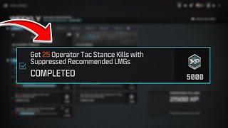 *EASY* Get 25 TAC STANCE Kills With SUPPRESSED RECOMMENDED LMGs In MW3